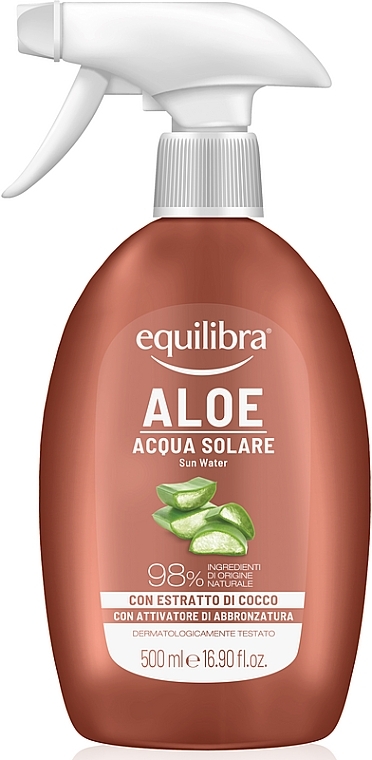 Aloesowy spray do ciała - Equilibra Aloe Sun Water — Zdjęcie N1