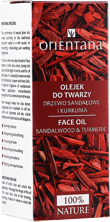 Olejek do twarzy Drzewo sandałowe i kurkuma - Orientana — Zdjęcie N2