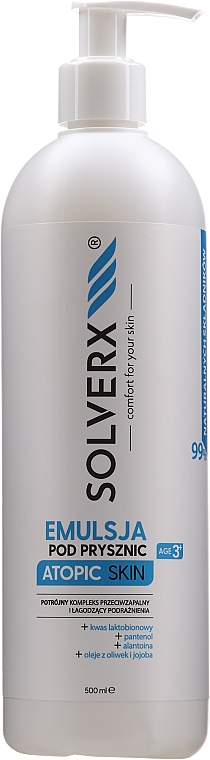 Emulsja pod prysznic do skóry atopowej - Solverx Atopic Skin Shower Emulsion — Zdjęcie N3