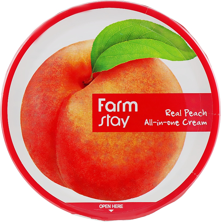 Krem do twarzy i ciała z ekstraktem z brzoskwini - FarmStay Real Peach All-In-One Cream — Zdjęcie N1