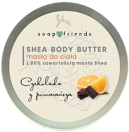 Masło do ciała z 80% zawartością masła shea Czekolada i pomarańcza - Soap&Friends Chocolate With Orange Shea Body Butter — Zdjęcie N1