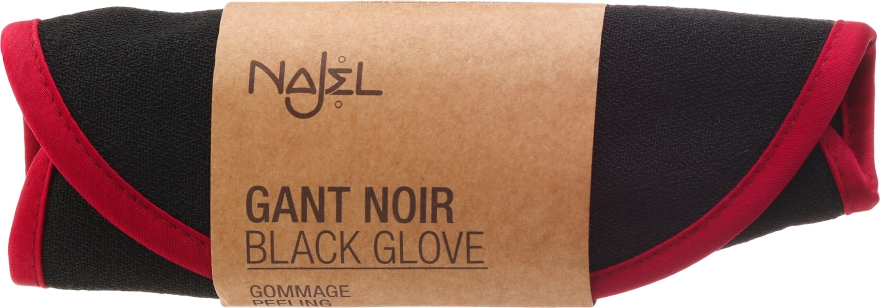 Czarna rękawica peelingująca - Najel Black Kassa — Zdjęcie N1