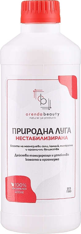 Naturalny niestabilizowany ług - Orenda Beauty — Zdjęcie N3