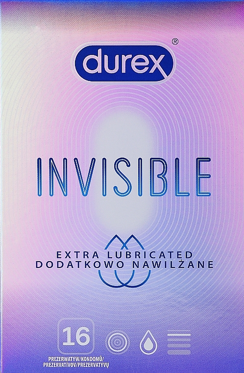 Supercienkie prezerwatywy, 16 szt. - Durex Invisible — Zdjęcie N1