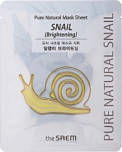 Kup Maska w płachcie ze śluzem ślimaka - The Saem Pure Natural Mask Sheet Snail Brightening
