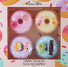 Kup Zestaw aromatycznych bomb do kąpieli - Love Skin Happy Donuts (bath bombs/4x60g)