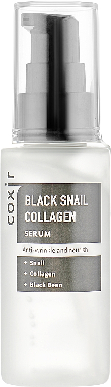Przeciwstarzeniowe serum do twarzy ze śluzem ślimaka - Coxir Black Snail Collagen Serum — Zdjęcie N2