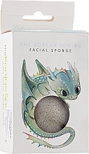 Gąbka - The Konjac Sponge Company Facial Sponge and Hook Dragon Green Clay — Zdjęcie N2