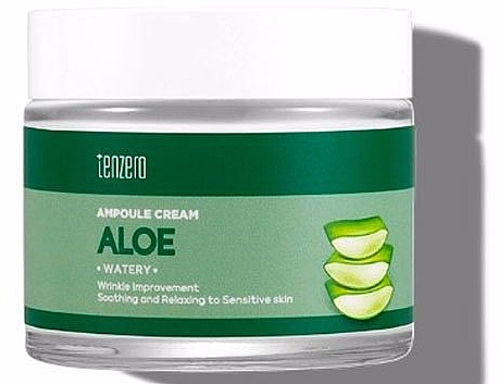 Krem do twarzy w ampułkach z aloesem - Tenzero Watery Aloe Ampoule Cream  — Zdjęcie N1