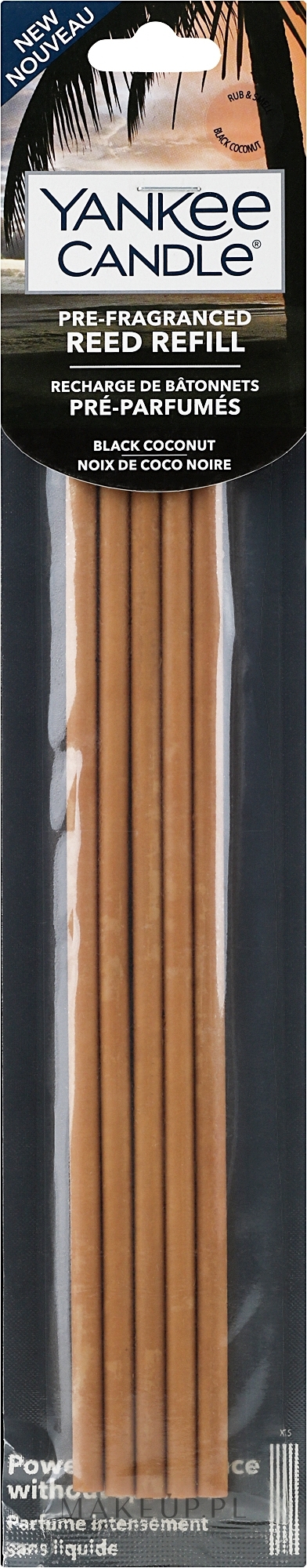 Patyczki zapachowe Kokos - Yankee Candle Black Coconut Pre-Fragranced Reed Refill — Zdjęcie 5 szt.