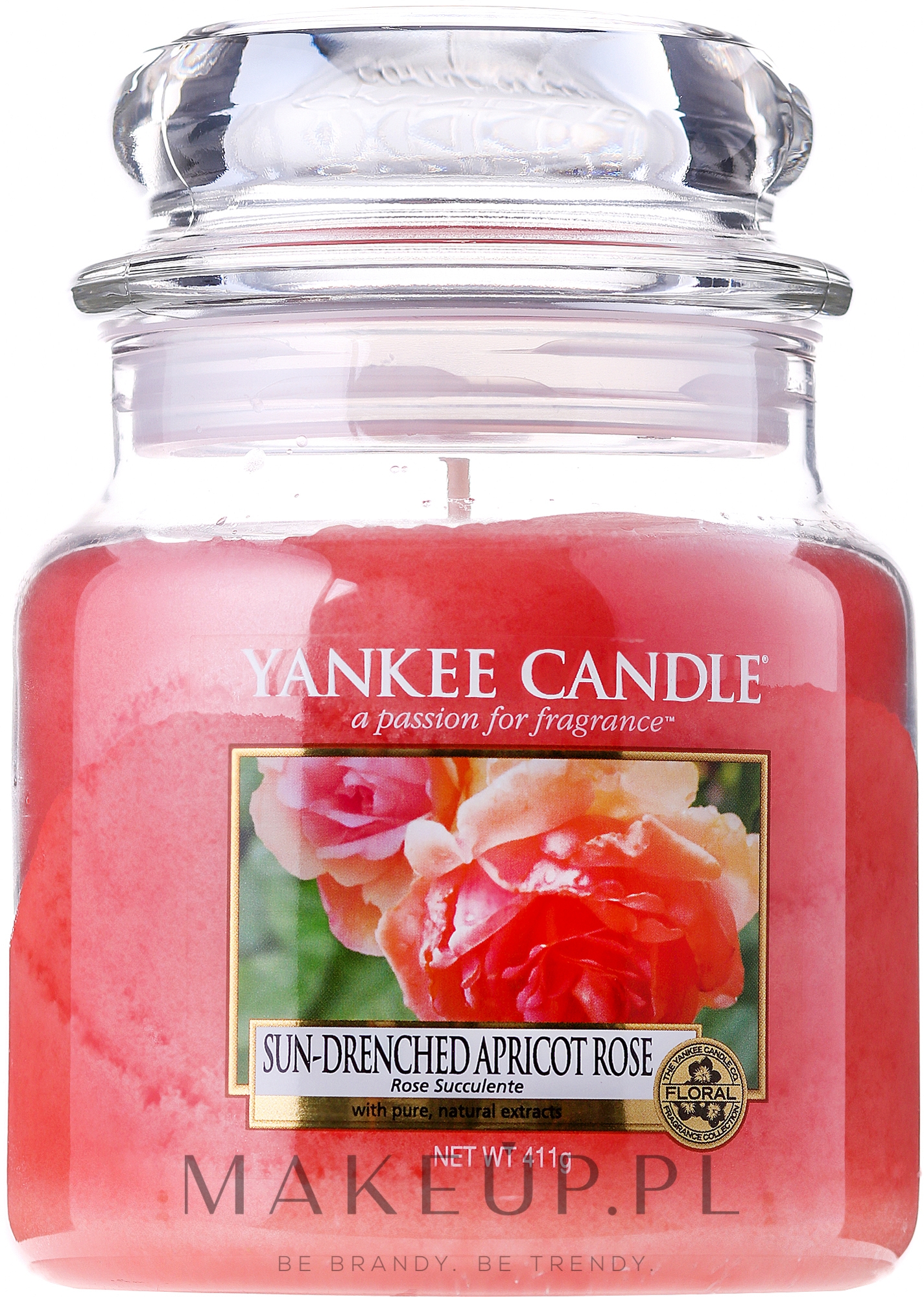 Świeca zapachowa w słoiku - Yankee Candle Sun-Drenched Apricot Rose — Zdjęcie 411 g