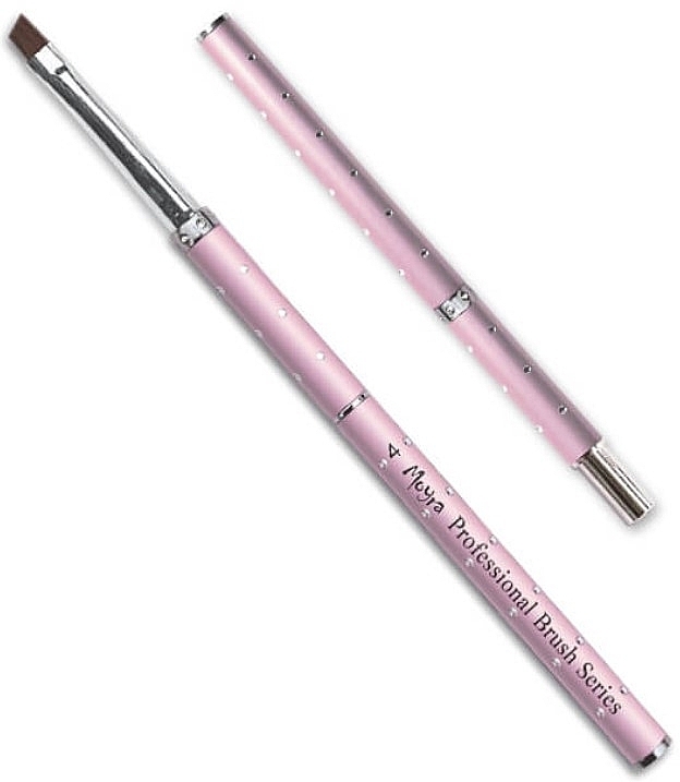 Pędzel do żelu nr 4, ścięty - Moyra Gel Jewelry Brush Angled — Zdjęcie N1