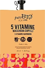 Maseczka do włosów z 5 witaminami - puroBIO Cosmetics For Hair 5 Vitamins Mask — Zdjęcie N1