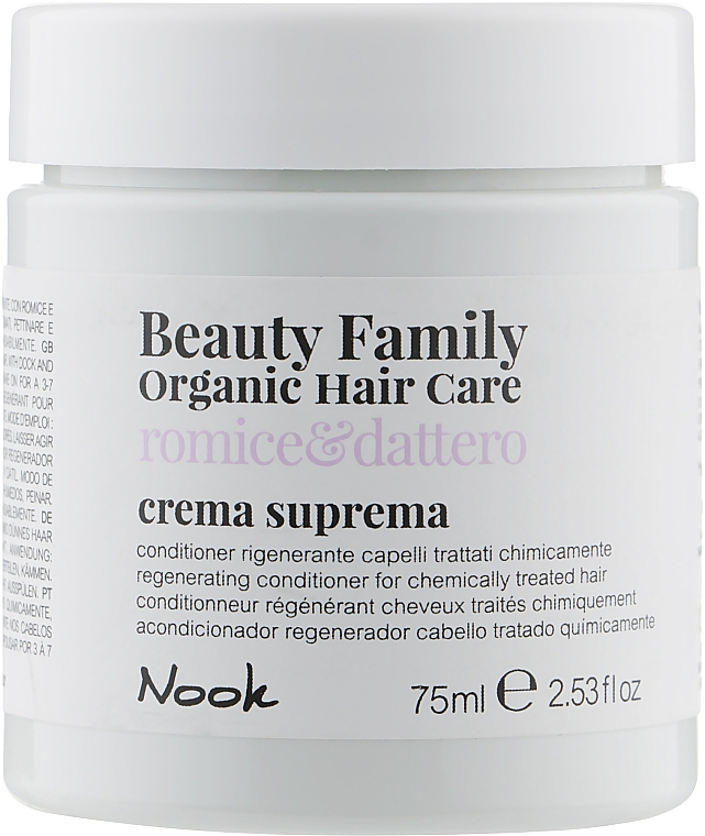 Odżywka do włosów farbowanych zniszczonych - Nook Beauty Family Organic Hair Care Conditioner — Zdjęcie N1
