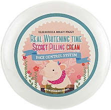 Rozjaśniający kremowy peeling do twarzy - Elizavecca Face Care Milky Piggy Real Whitening Time Secret Pilling Cream — Zdjęcie N2