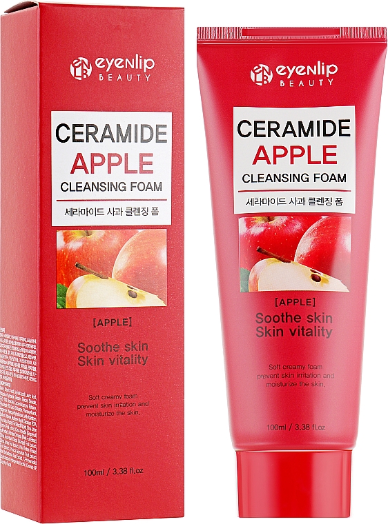 Pianka oczyszczająca z ceramidami i ekstraktem z jabłek - Eyenlip Ceramide Apple Cleansing Foam — Zdjęcie N1