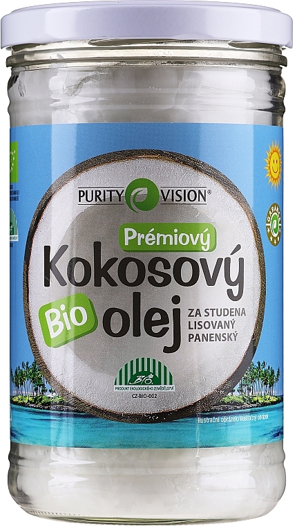 PRZECENA! Olej kokosowy z tłoczenia na zimno - Purity Vision Bio Virgin Cold Pressed Coconut Oil  * — Zdjęcie N2