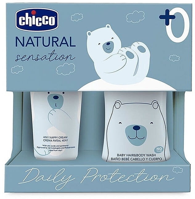 PRZECENA! Zestaw - Chicco Natural Sensation Daily Protection Set (b/cr/100ml + gel/wash/200ml) * — Zdjęcie N1