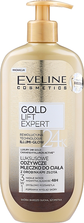 Eveline Cosmetics Gold Lift Expert 24K - Luksusowe odżywcze mleczko z drobinkami złota