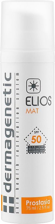 Matujący krem przeciwsłoneczny - Dermagenetic Elios Mat SPF50 3in1 UVA/UVB