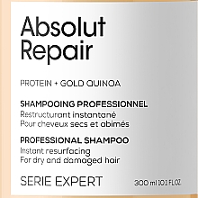 Naprawczy szampon do włosów zniszczonych z komosą i proteinami - L'Oreal Professionnel Serie Expert Absolut Repair Gold Quinoa + Protein Shampoo — Zdjęcie N3
