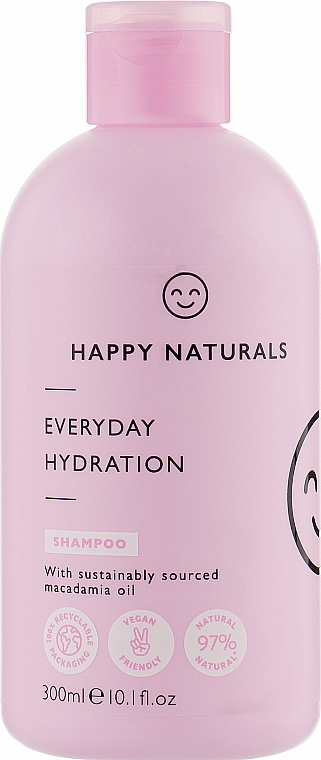 Codzienny szampon nawilżający do włosów - Happy Naturals Everyday Hydration Shampoo — Zdjęcie N1