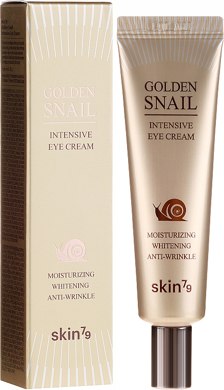 Przeciwzmarszczkowy krem pod oczy ze śluzem ślimaka - Skin79 Golden Snail Intensive Eye Cream — фото N1