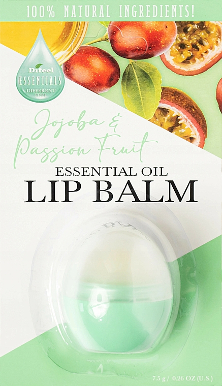 Balsam do ust Jojoba i passiflora - Difeel Essentials Jojoba & Passionfruit Lip Balm — Zdjęcie N1