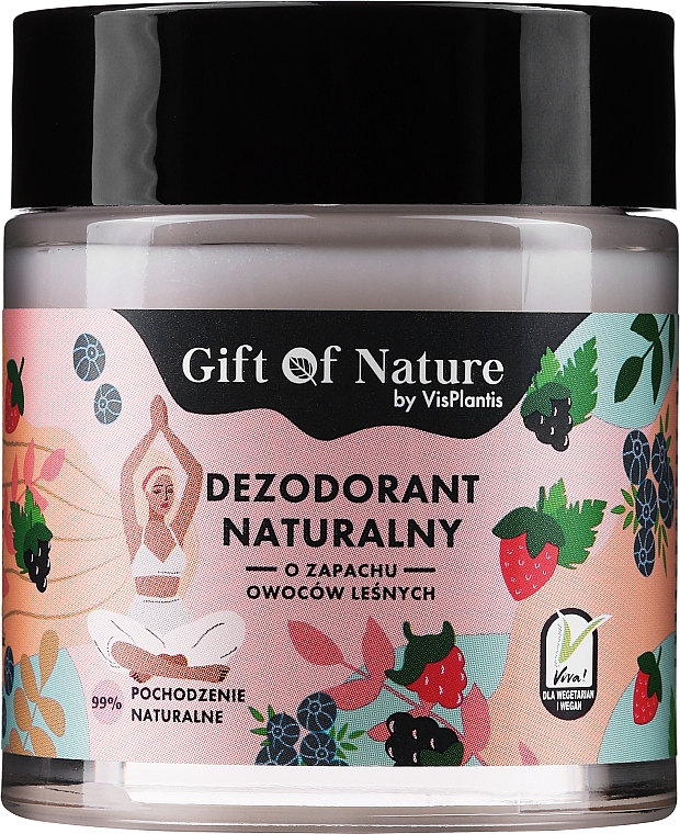 Naturalny dezodorant w kremie o zapachu owoców leśnych - Vis Plantis Gift of Nature Natural Deodorant — Zdjęcie N1