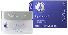 Kup Krem do twarzy na dzień i na noc - Wellmaxx Hyaluron⁵ Day & Night Cream Rich