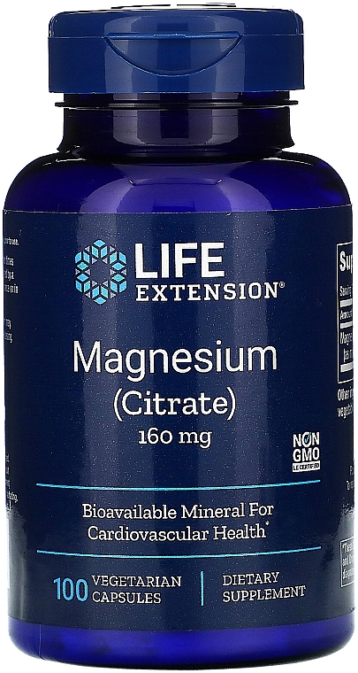 Cytrynian magnezu w kapsułkach - Life Extension Magnesium Citrate — Zdjęcie N1