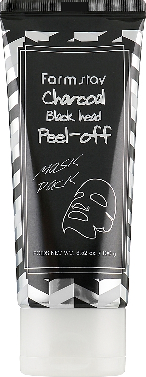 Oczyszczająca maska z węglem drzewnym - FarmStay Charcoal Black Head Peel-off Mask Pack — Zdjęcie N3