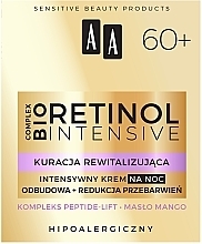Kup Intensywny krem na noc odbudowa + redukcja przebarwień Kuracja rewitalizująca - AA Retinol Intensive 60+
