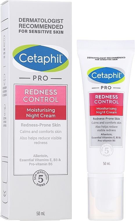 Nawilżający krem do twarzy na noc - Cetaphil Pro Redness Control Moisturizer Night Cream 5 Signs Skin Sensitivity — Zdjęcie N1