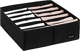 Kup Organizer do przechowywania z 12 przegródkami, czarny 30x30x10 cm Home - MAKEUP Drawer Underwear Organizer Black