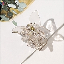 Spinka do włosów Motyl, przezroczysty brąz - Ecarla — Zdjęcie N2