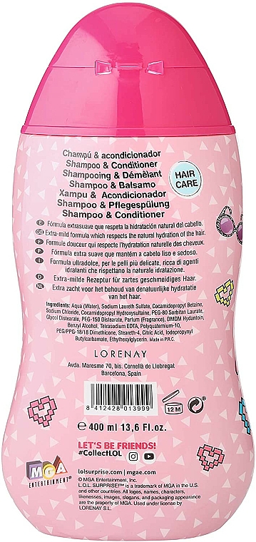 Szampon i odżywka do włosów 2 w 1 dla dzieci - Lorenay LOL Surprise Shampoo & Conditioner — Zdjęcie N2