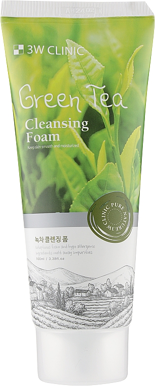 Pianka do mycia twarzy z ekstraktem z zielonej herbaty - 3w Clinic Green Tea Cleansing Foam — Zdjęcie N1