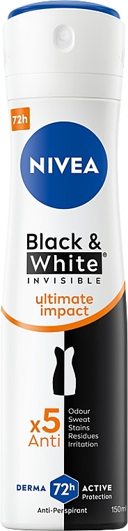 Antyperspirant w sprayu - NIVEA Black & White Invisible Ultimate Impact