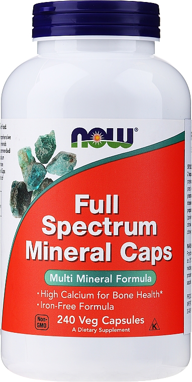 Minerały w kapsułkach - Now Foods Full Spectrum Minerals Iron-Free  — Zdjęcie N3