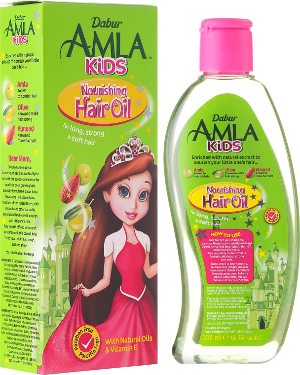 Odżywczy olejek do włosów dla dzieci - Dabur Amla Kids Nourishing Hair Oil — Zdjęcie N1