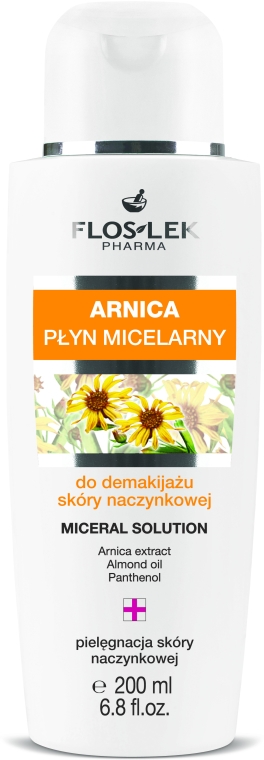 Płyn micelarny do demakijażu skóry naczynkowej Arnica - Floslek Micellar Solution