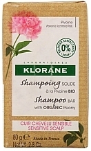 Szampon w kostce do wrażliwej skóry głowy - Klorane Peony Solid Shampoo — Zdjęcie N1