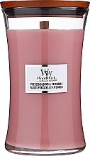 Świeca zapachowa w szkle - Woodwick Hourglass Candle Pressed Blooms & Patchouli — Zdjęcie N1
