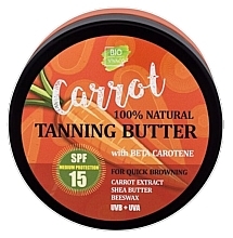 Naturalny olejek do opalania z ekstraktem z marchwi - Vivaco Bio Carrot Tanning Butter SPF 15  — Zdjęcie N1