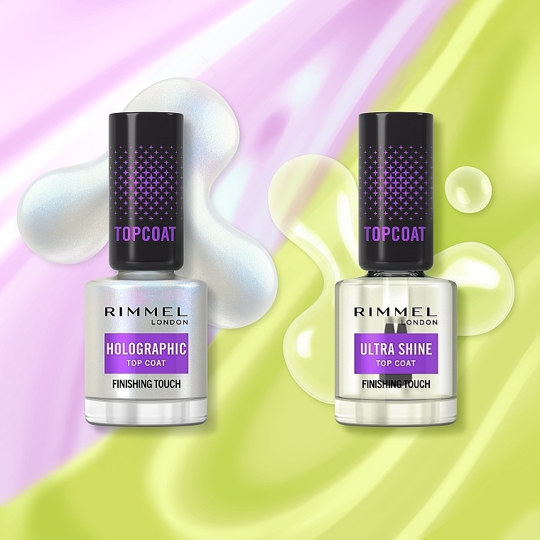 Holograficzny top coat - Rimmel Holographic Top Coat Finishing Touch — Zdjęcie N9