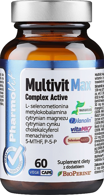 Suplement diety Multivit Max 60 szt. - Pharmovit Clean Label — Zdjęcie N1