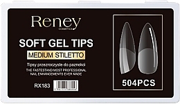 Kup Tipsy, akrylowe, transparentne, 504 szt. - Reney Cosmetics RX-183