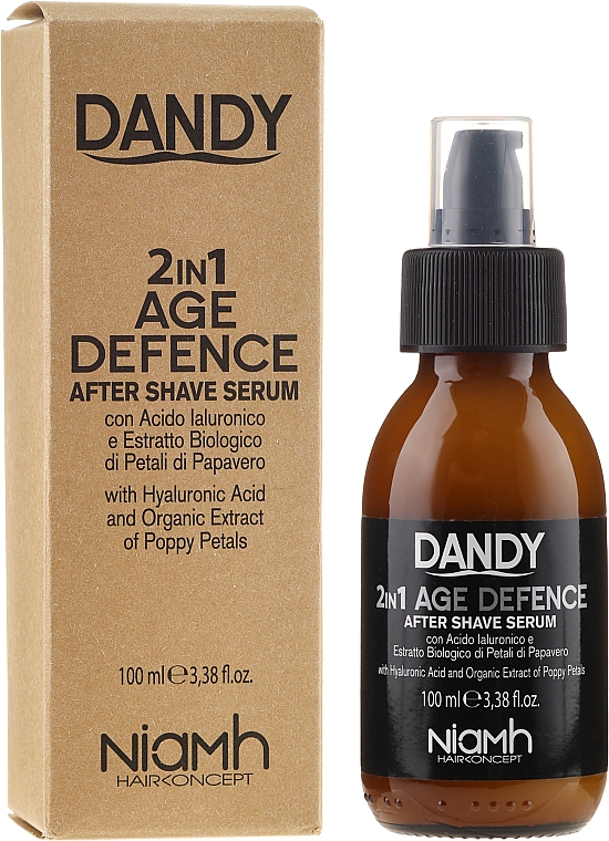 Serum do twarzy po goleniu dla mężczyzn - Niamh Hairconcept Dandy 2 in 1 Age Defence Aftershave Serum — Zdjęcie N1