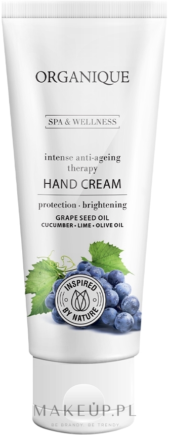 Intensywny krem przeciwzmarszczkowy do rąk - Organique Spa Therapies Grape Hand Cream — Zdjęcie 70 ml